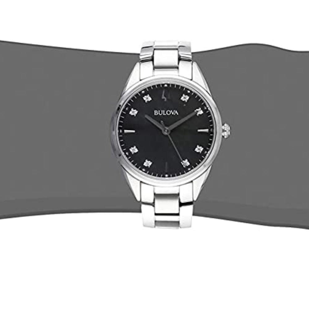 Bulova Sutton Black Mother of Pearl Dial Women's Watch - Picture 3 of 6